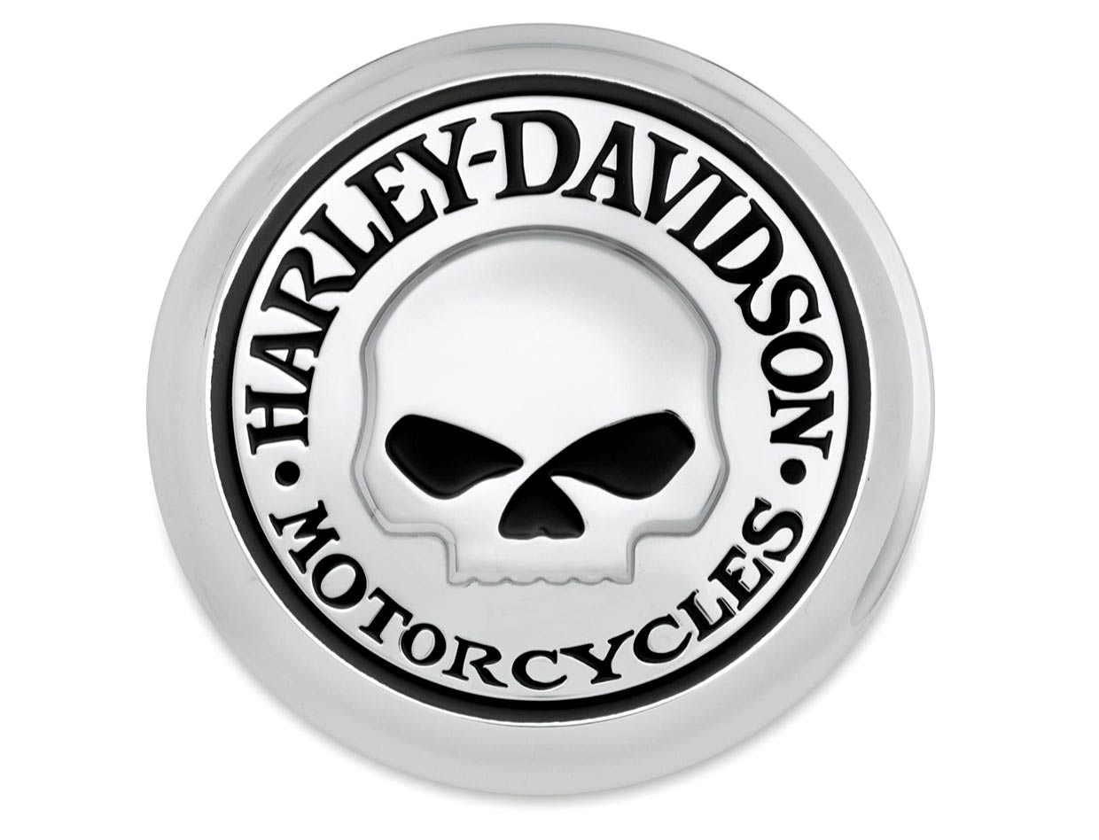 99670 04 fuel cap Medallion willie g skull collection at Thunderbike Shop