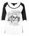 Thunderbike women´s T-Shirt 3/4 Floral Skull  - 19-10-1372V