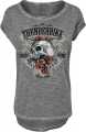 Thunderbike Clothing Thunderbike Damen T-Shirt Grunge Skull grau  - 19-11-1133V