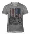 Thunderbike T-Shirt US Flag, grau S - 19-31-1043/000S