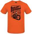 Harley-Davidson men´s T-Shirt Vertical Drive orange  - 3001762-ORNG