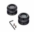 Harley-Davidson Dominion Front Axle Nut Covers - Gloss Black  - 43000124