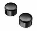 Front Axle Nut Cover Kit Billet smooth gloss black  - 43428-09