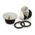 MCS Gas Cap Set Pointed Stainless Steel polished  - 518463