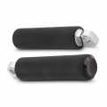 Arlen Ness Fusion Knurled Rubber Footpegs black  - 55-0038