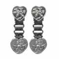 Ryder Front Laced Boot Clips Heart/Skull chrom  - 904307