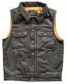 13 1/2 Blood Moon Leather Vest Black  - 912925V