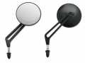 Dome Billet Style Mirrors satin black  - 92423-08A