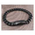 Amigaz Cuban Bracelet Black Leash Stainless Steel with Magnetic Clasp  - 938212