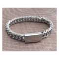 Amigaz Cuban Coil Lock Stainless Steel Bracelet 8.5"  - 955312