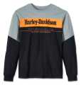 Harley-Davidson Jersey Pro Racing Colorblock grau meliert  - 96052-24VM