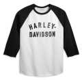 Harley-Davidson 3/4 Raglan Shirt Staple weiß/schwarz  - 96077-23VM