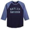 Harley-Davidson 3/4 Raglan Shirt Staple blau  - 96078-23VM