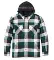 Harley-Davidson Shirt Jacket Traveler Hooded Black/Green Plaid  - 96135-25VM