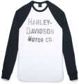Harley-Davidson Raglan Longsleeve Classic Amplifier schwarz/weiß 3XL - 96323-22VM/222L