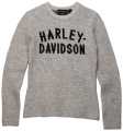 Harley-Davidson women´s Midwest Intarsia Sweater Light Grey Heather  - 96422-23VW