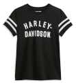 Harley-Davidson Damen T-Shirt Forever Sleeve Striped schwarz S - 96434-23VW/000S