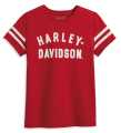 Harley-Davidson Damen T-Shirt Forever Sleeve Striped rot  - 96435-23VW