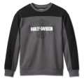 Harley-Davidson Sweatshirt Bar & Shield Colorblock grau/schwarz  - 96532-23VM
