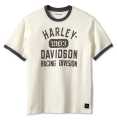 Harley-Davidson T-Shirt Racing Ringer off-white  - 96543-23VM