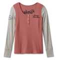 Harley-Davidson Damen Henley Shirt Timeless Perfect rosa/grau  - 96681-23VW