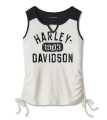 Harley-Davidson women´s Top Race Her sleeveless white/black  - 96704-23VW