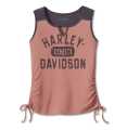 Harley-Davidson Damen Top Race Her ärmellos rosa/schwarz  - 96705-23VW