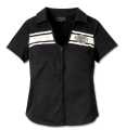 Harley-Davidson Damen Zip Shirt Champion Club schwarz  - 96759-23VW