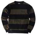 Roeg Shawn Stripe Sweatshirt Army/Black  - 973988V