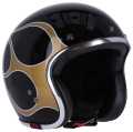 13 1/2 Skull Bucket Helmet Flames Gold  - 987556V