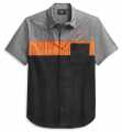 H-D Motorclothes Harley-Davidson Shirt Woven Colorblock black/grey  - 99027-21VM