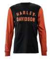 H-D Motorclothes Harley-Davidson Longsleeve Staple Colorblock schwarz/orange  - 99079-22VM