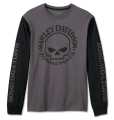 Harley-Davidson Longsleeve Willie G Skull grau/schwarz  - 99091-24VM