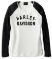 H-D Motorclothes Harley-Davidson Damen Longsleeve Hallmark Thermal Knit weiß/schwarz  - 99104-22VW