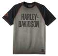 Harley-Davidson Raglan T-Shirt Iron Bar grau/schwarz L - 99187-24VM/000L