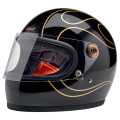Biltwell Gringo S helmet gloss black flames  - 982682V