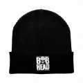 Bobhead Beanie Hat White Logo black  - BHBEANIE-LOGO