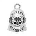 Harley-Davidson Ride Bell Skull & Wing silber  - HRB045