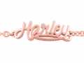 Harley-Davidson women´s Bracelet Rose Gold Cursive silver  - HDB0439V
