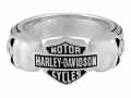 H-D Motorclothes Harley-Davidson Ring Wicked Skulls Bar & Shield Silver  - HDR0534V