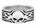 Harley-Davidson Ring Flaming Willie G Skull Silver  - HDR0536V