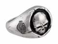 Harley-Davidson Ring men's Skull Wax Seal silver  - HDR0546