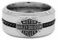 H-D Motorclothes Harley-Davidson Ring Wire Bar & Shield Stahl schwarz & poliert  - HSR0032V