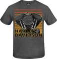 H-D Motorclothes Harley-Davidson T-Shirt Engine Blend grau  - R004278V