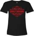 H-D Motorclothes Harley-Davidson Damen T-Shirt Red Bar & Shield schwarz  - R004342V