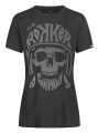 Rokker Damen T-Shirt Skull schwarz XL - C4005601-XL