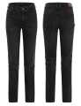 Rokkertech Damen Jeans Mid Straight schwarz  - ROK-2421V