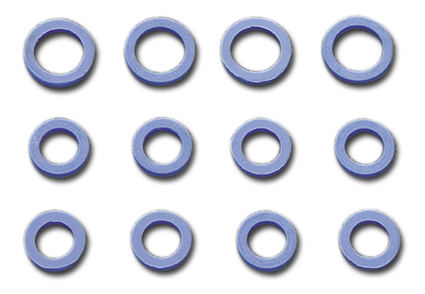 Custom Chrome Push Rod Seal Kit, Blue Silicone, small seals (100)  - 09-0955