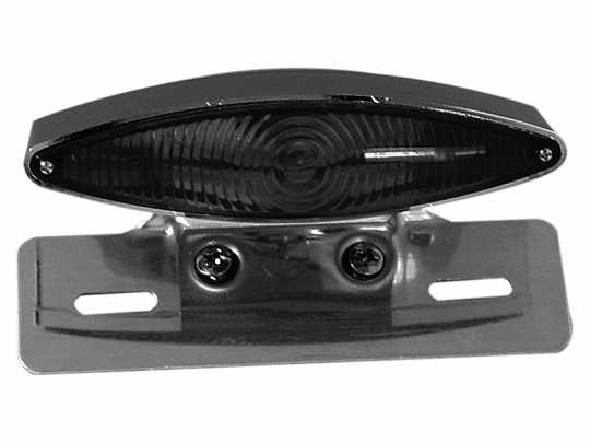 Custom Chrome LED wide cateye taillight & license plate bracket  - 10-02611