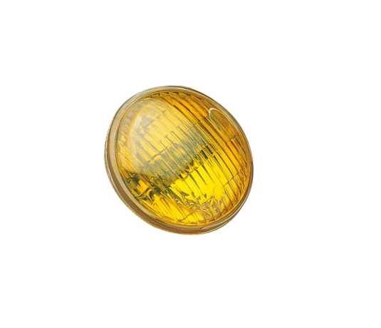 Custom Chrome Sealed Beam Spotlight Insert 4 1/2" amber fluted  - 12-482